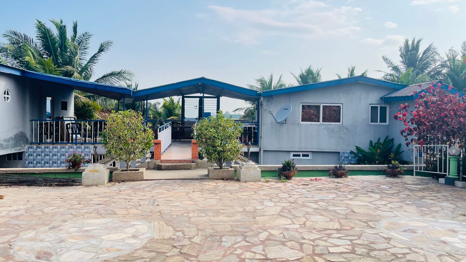 Bright resort room and waterfront stay atmosphere