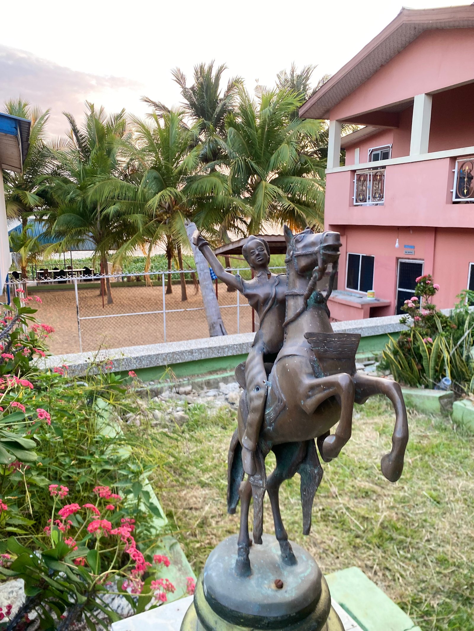 Sculpture in the resort gardens